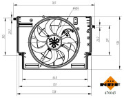 470045 Větrák, chlazení motoru NRF