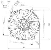 47962 NRF ventilátor chladenia motora 47962 NRF