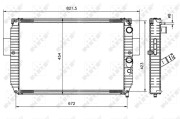 51564 Chladič, chlazení motoru NRF