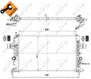 53000 Chladič, chlazení motoru EASY FIT NRF