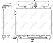 53173 Chladič, chlazení motoru EASY FIT NRF