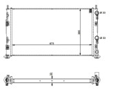 53733 Chladič, chlazení motoru EASY FIT NRF