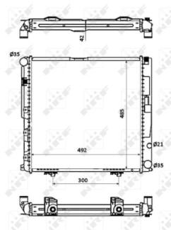 53876 Chladič, chlazení motoru EASY FIT NRF