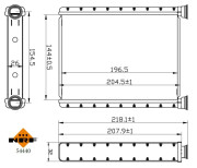 54440 Výměník tepla, vnitřní vytápění EASY FIT NRF