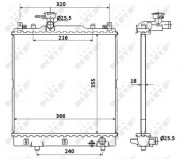 58353 Chladič, chlazení motoru EASY FIT NRF