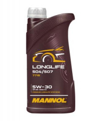 MN7715-1 MANNOL motorový olej Longlife 504/507 SAE 5W-30 - 1 litr | MN7715-1 SCT - MANNOL