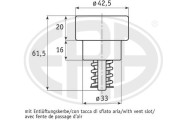 350126 Termostat, chladivo OEM ERA