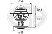 350153 Termostat, chladivo OEM ERA