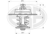 350159 Termostat, chladivo OEM ERA