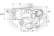 350176 Termostat, chladivo OEM ERA