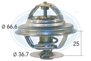 350190 Termostat, chladivo OEM ERA