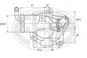 350200 Termostat, chladivo OEM ERA