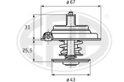 350204 Termostat, chladivo OEM ERA