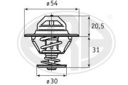 350217 Termostat, chladivo OEM ERA