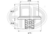 350226 Termostat, chladivo OEM ERA