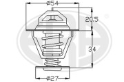 350241 Termostat, chladivo OEM ERA