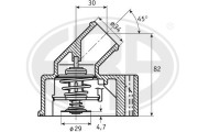 350249 Termostat, chladivo OEM ERA