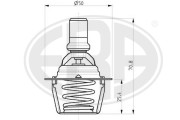 350251 Termostat, chladivo OEM ERA