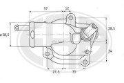 350255 Termostat, chladivo ERA