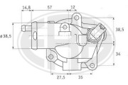 350259 Termostat, chladivo OEM ERA