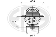 350276 Termostat, chladivo OEM ERA