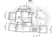 350317 Termostat, chladivo OEM ERA