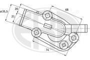 350330 Termostat, chladivo OEM ERA