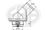 350354 Termostat, chladivo OEM ERA