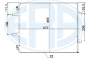 667257 Kondenzátor, klimatizace ERA