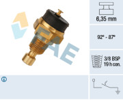 37650 Teplotní spínač, větrák chladiče FAE