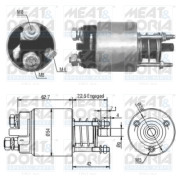 46005 Elektromagnetický spínač, startér MEAT & DORIA