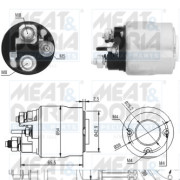 46017 Elektromagnetický spínač, startér MEAT & DORIA