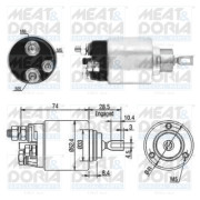 46034 Elektromagnetický spínač, startér MEAT & DORIA