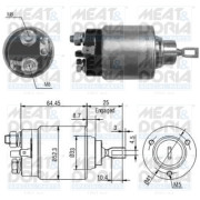 46041 Elektromagnetický spínač, startér MEAT & DORIA