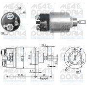 46044 Elektromagnetický spínač, startér MEAT & DORIA