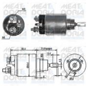 46074 Elektromagnetický spínač, startér MEAT & DORIA