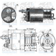 46077 Elektromagnetický spínač, startér MEAT & DORIA