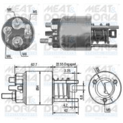 46080 Elektromagnetický spínač, startér MEAT & DORIA