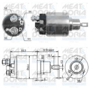 46107 Elektromagnetický spínač, startér MEAT & DORIA