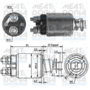 46119 MEAT & DORIA elektromagnetický spínač pre żtartér 46119 MEAT & DORIA