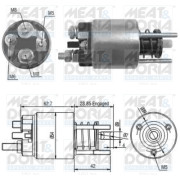 46128 Elektromagnetický spínač, startér MEAT & DORIA