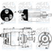 46129 Elektromagnetický spínač, startér MEAT & DORIA