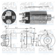 46142 MEAT & DORIA elektromagnetický spínač pre żtartér 46142 MEAT & DORIA