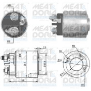 46160 MEAT & DORIA elektromagnetický spínač pre żtartér 46160 MEAT & DORIA