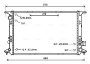 AI2365 Chladič, chlazení motoru AVA QUALITY COOLING