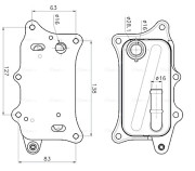 AI3460 Olejový chladič, motorový olej AVA QUALITY COOLING