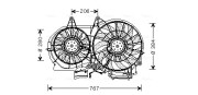 AI7506 Větrák, chlazení motoru AVA QUALITY COOLING