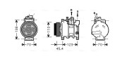 AIAK227 Kompresor, klimatizace AVA QUALITY COOLING