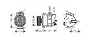 AIAK279 Kompresor, klimatizace AVA QUALITY COOLING