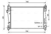 AL2123 Chladič, chlazení motoru AVA QUALITY COOLING